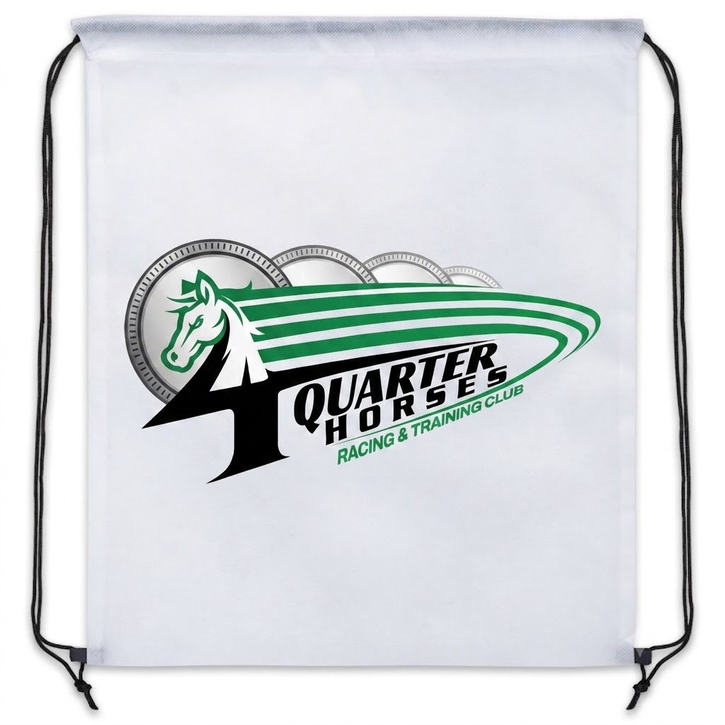 4QH team drawstring bag with full club logo