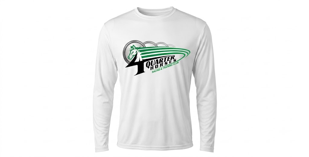 4QH club performance long sleeve tee with logo on chest