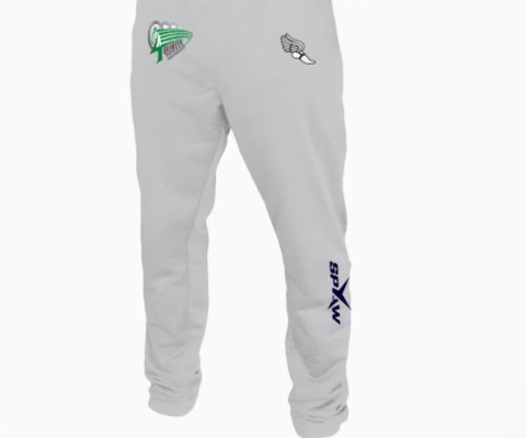 4QH official training pants in white and silver with club branding